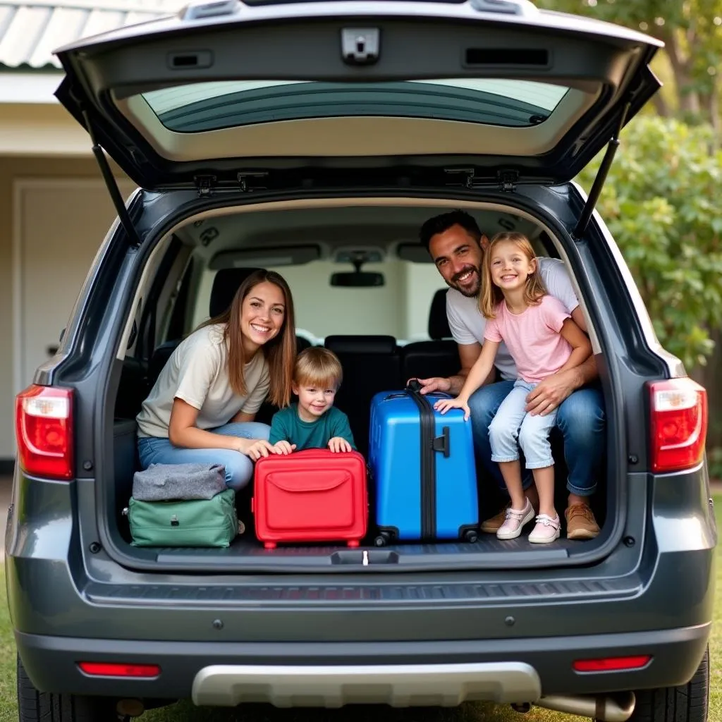 Family Embarking on a Road Trip