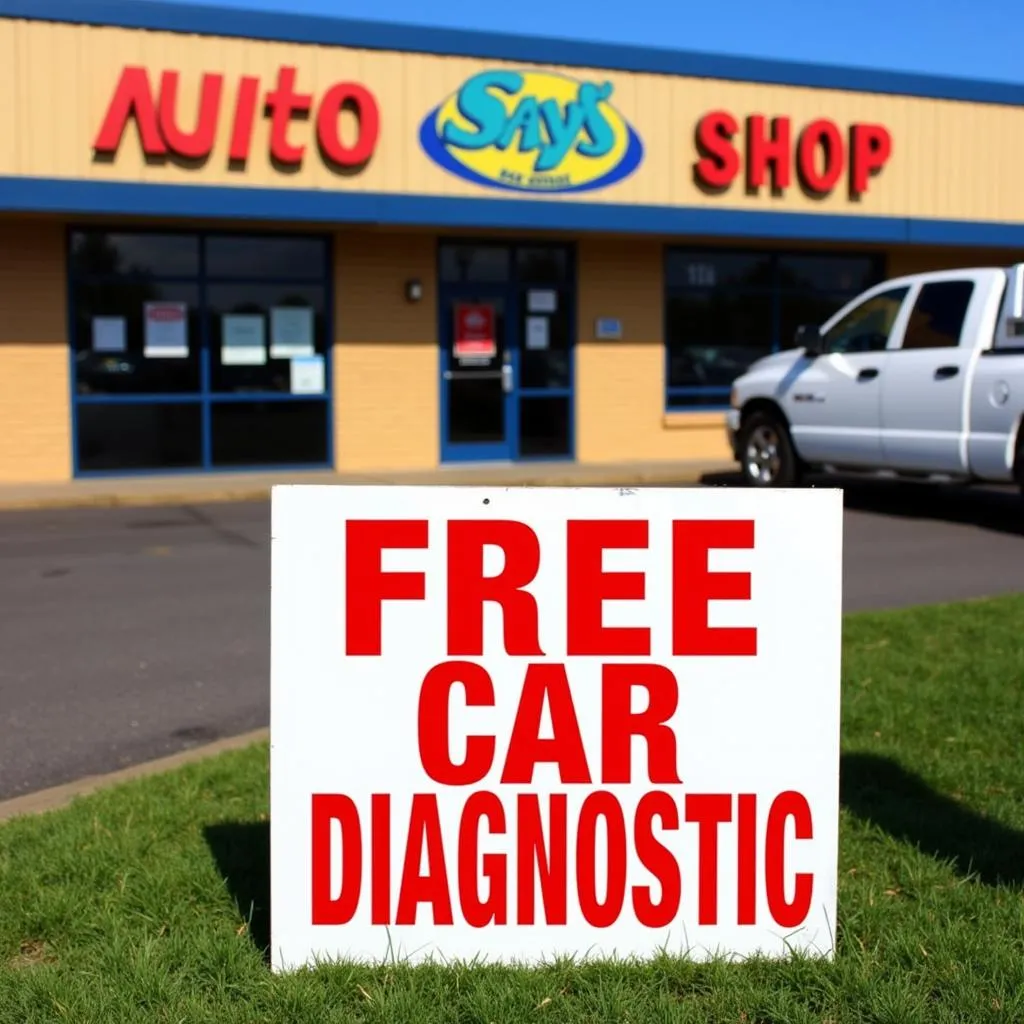 Free Car Diagnostic Sign