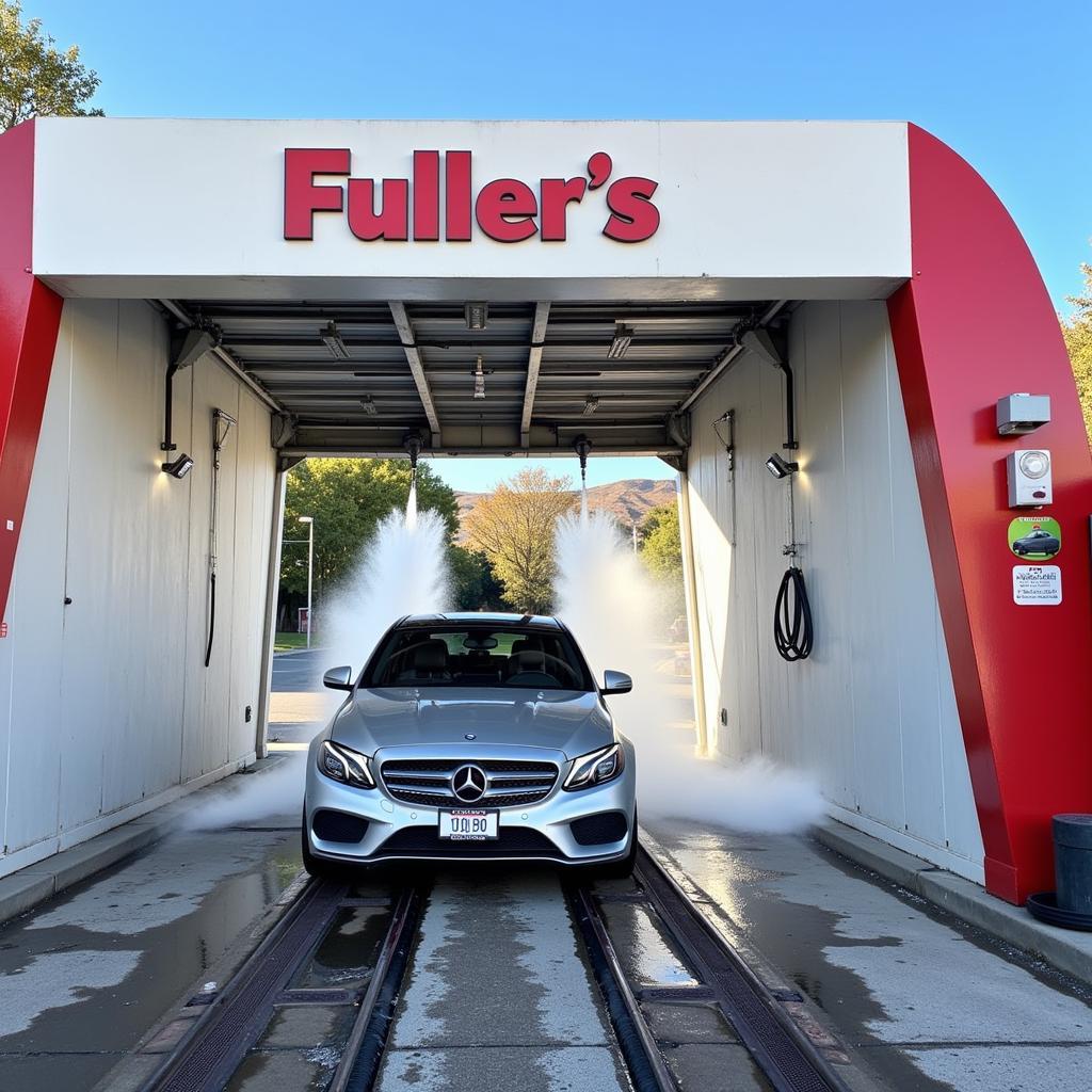 A Fuller's Car Wash tunnel system in action.