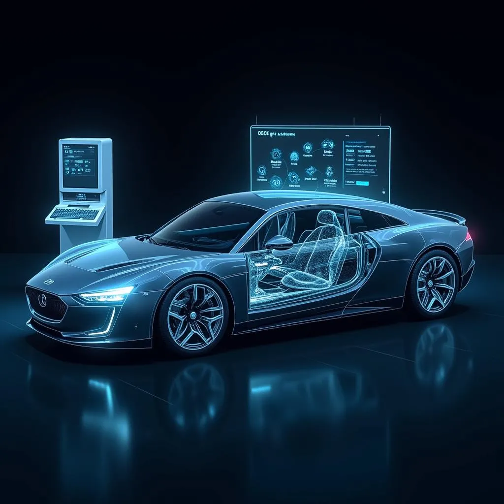 Futuristic Car Diagnostics with Dealer Scanner