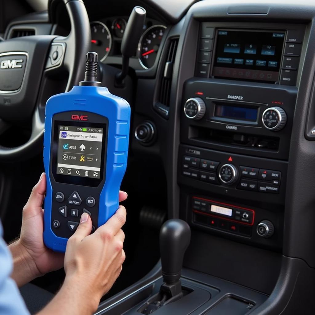 GMC scan tool used to diagnose radio problems