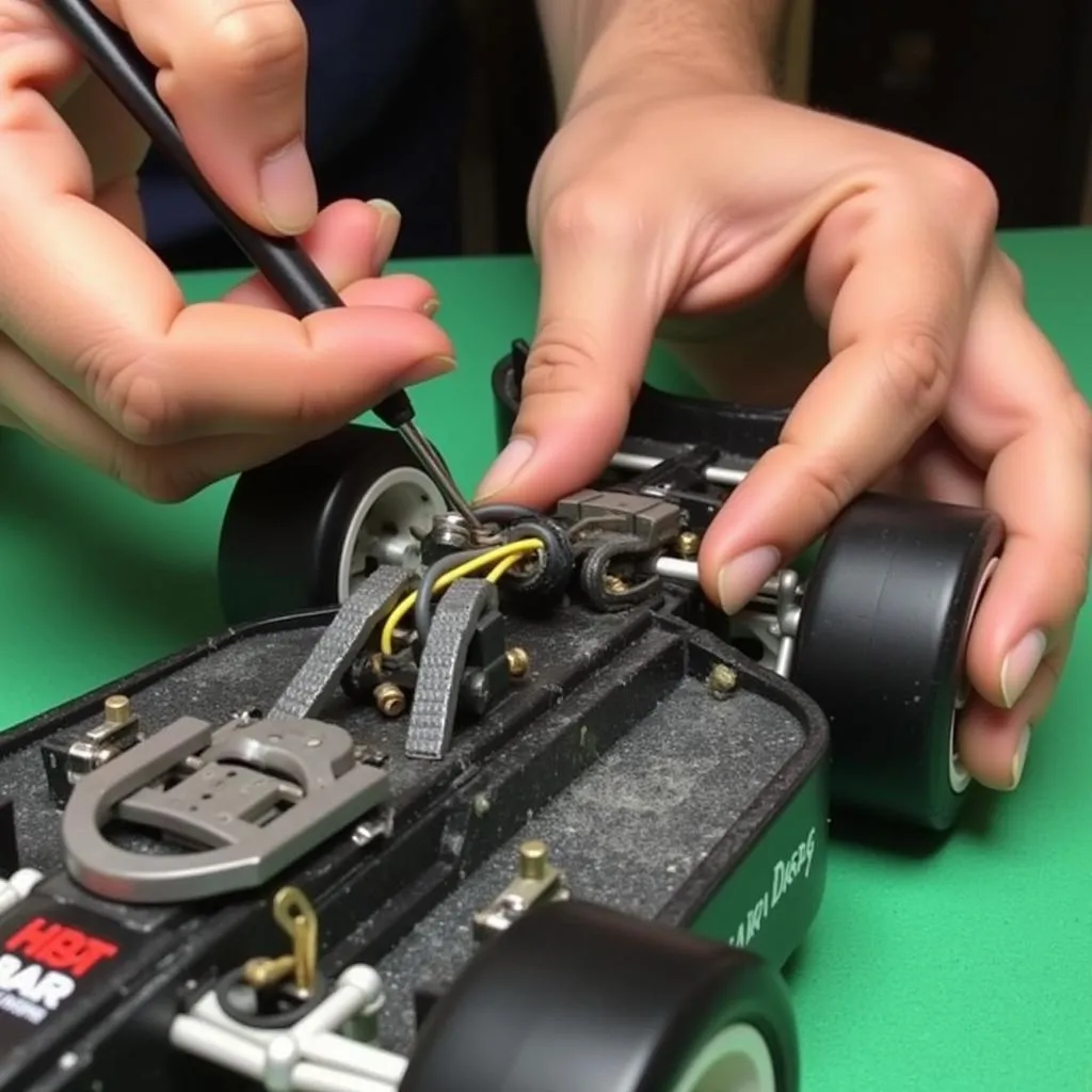 H0 slot car maintenance