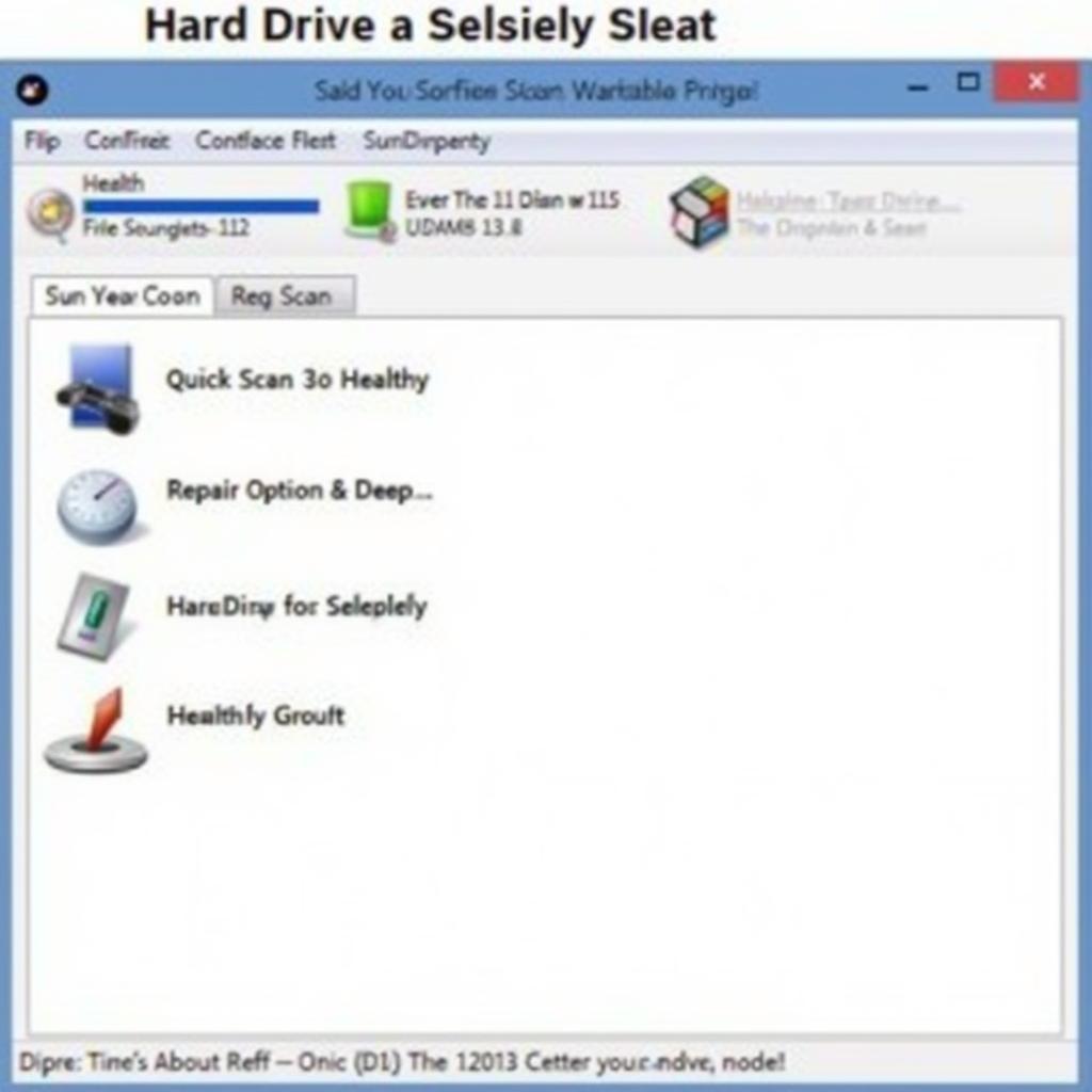 Hard Drive Scan and Repair Software Interface