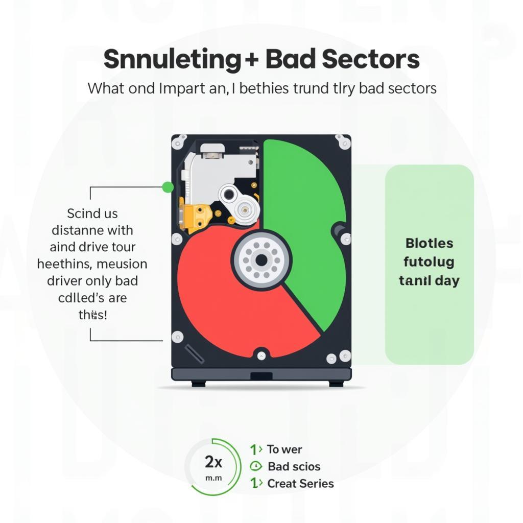 Hard Drive with Bad Sectors Highlighted