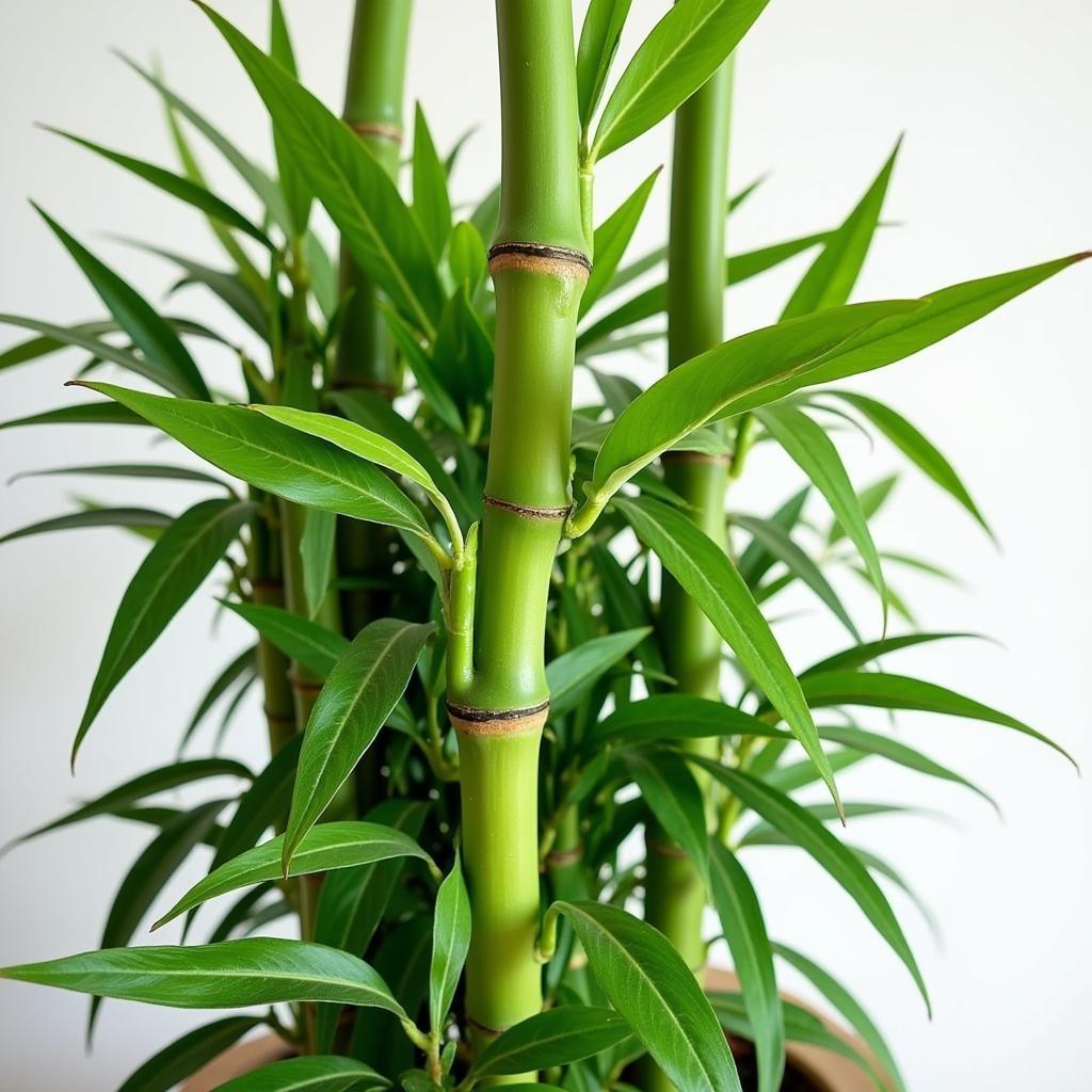 Vibrant Green Lucky Bamboo Plant