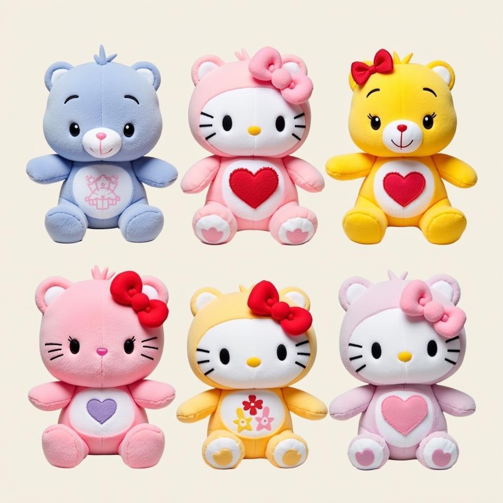 Hello Kitty x Care Bears Plush Toys