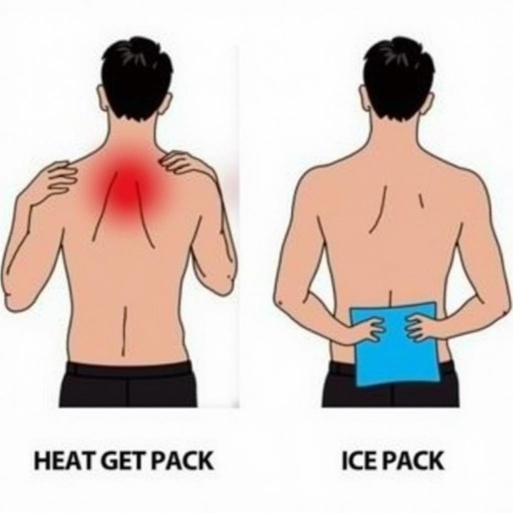 Applying heat and cold to a herniated disk