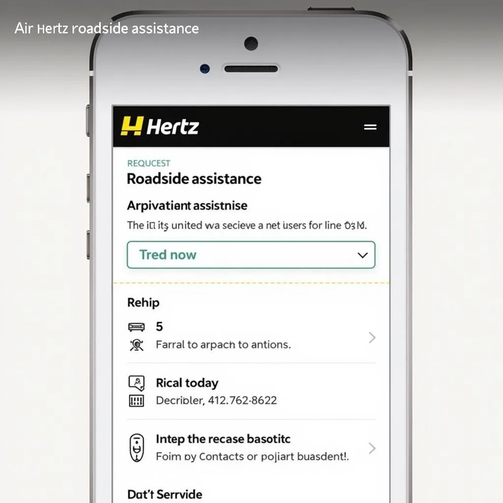 Hertz Mobile App Roadside Assistance