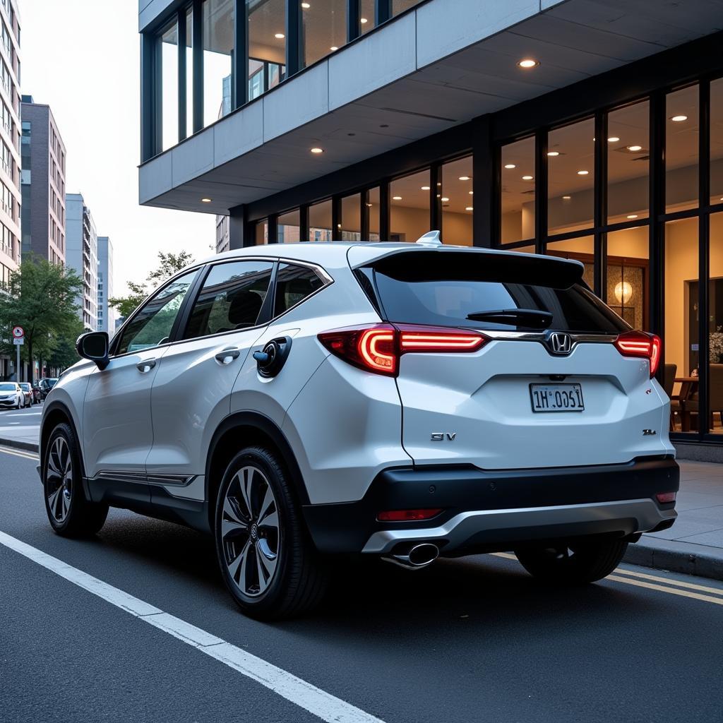 Honda Prologue Electric SUV parked in a modern cityscape