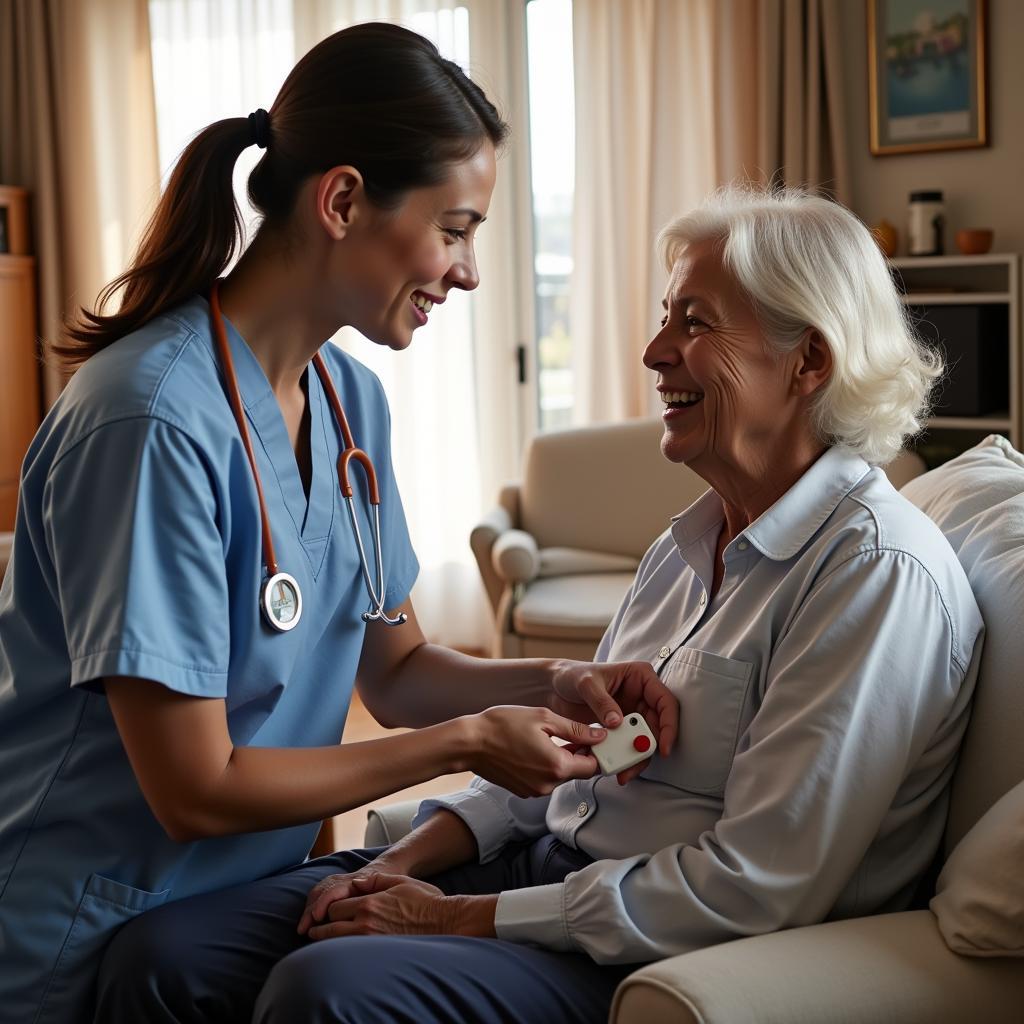 Hospice Nurse Managing Pain