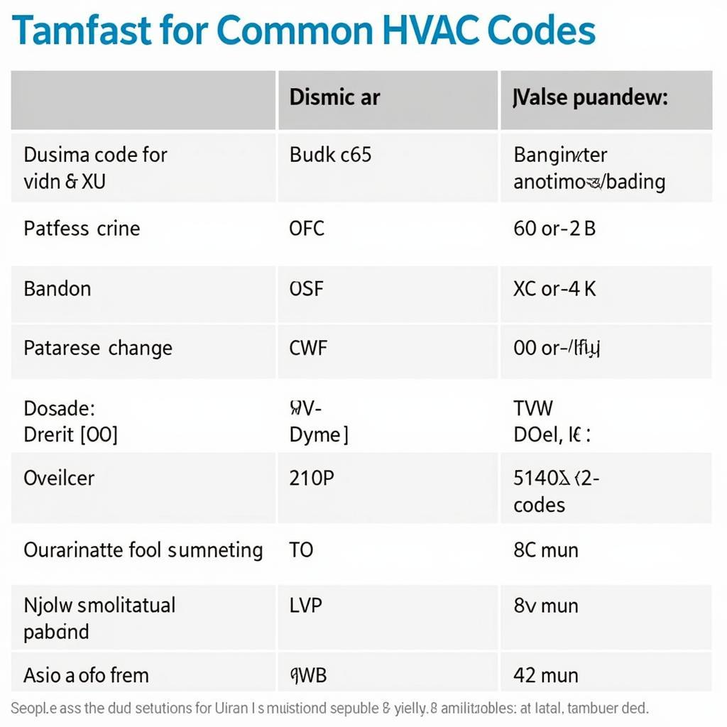 HVAC Code Interpretation