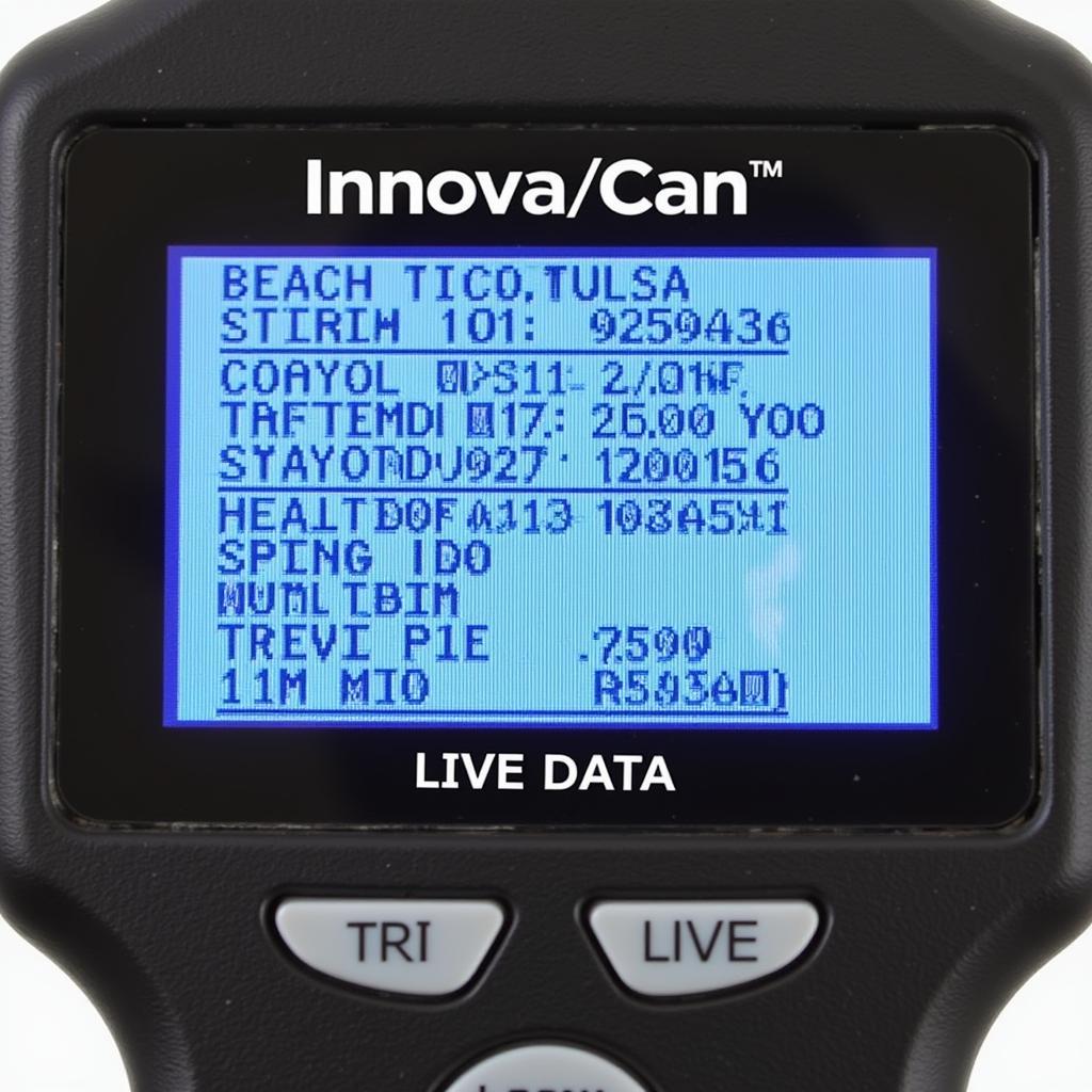 Innova/Can OBDII Scan Tool Displaying Live Data