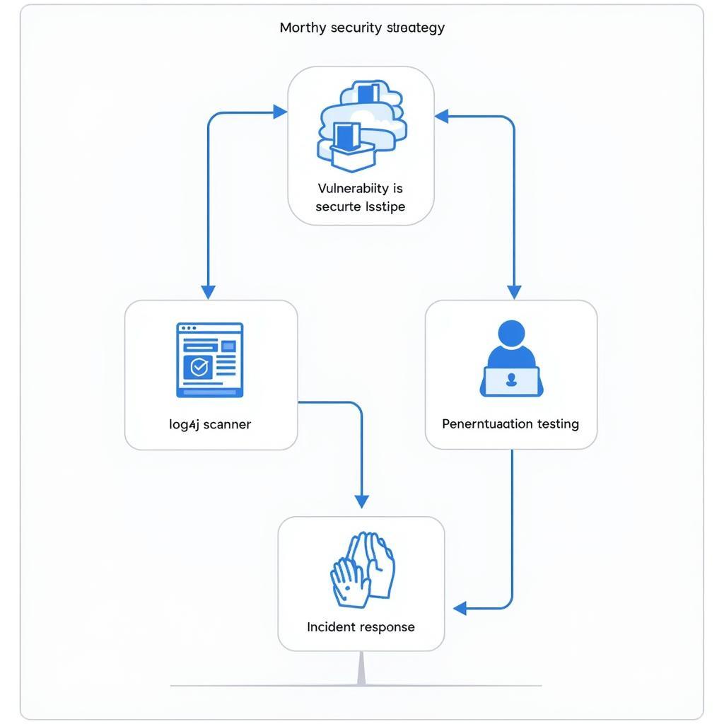 Diagram illustrating how to integrate a log4j scanner into a comprehensive security strategy