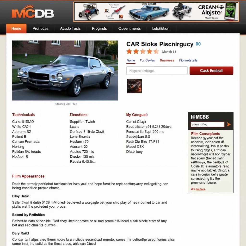 IMCDB Car Details Page