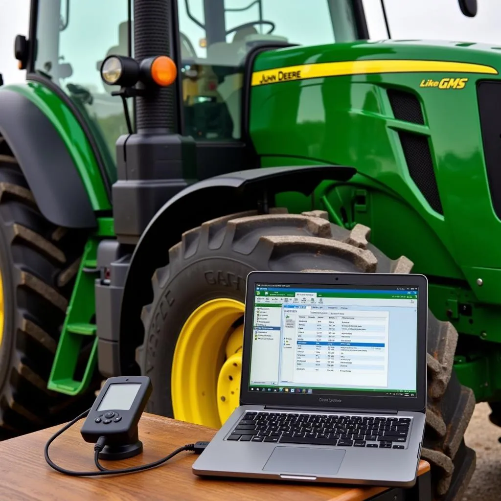 John Deere Tractor Connected to Service Advisor