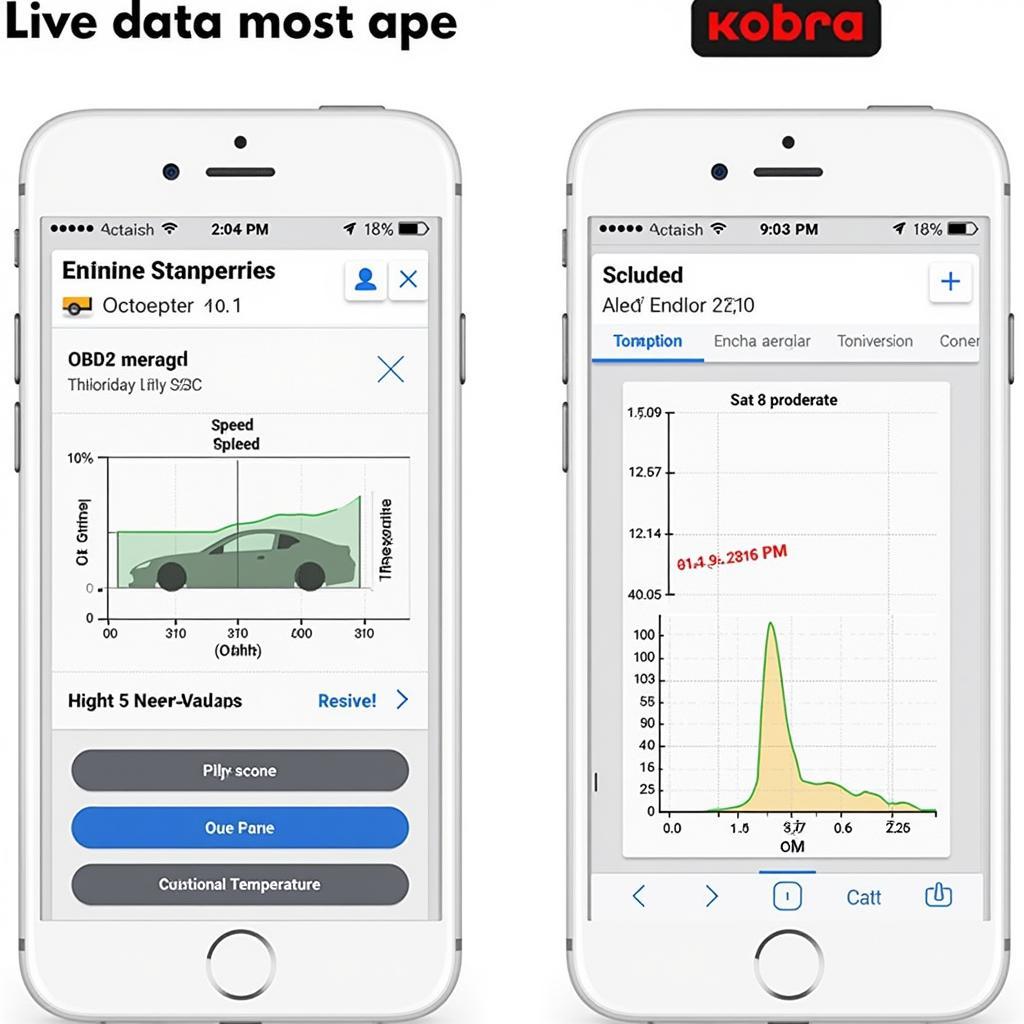 Kobra Wireless OBD2 Scanner App Interface