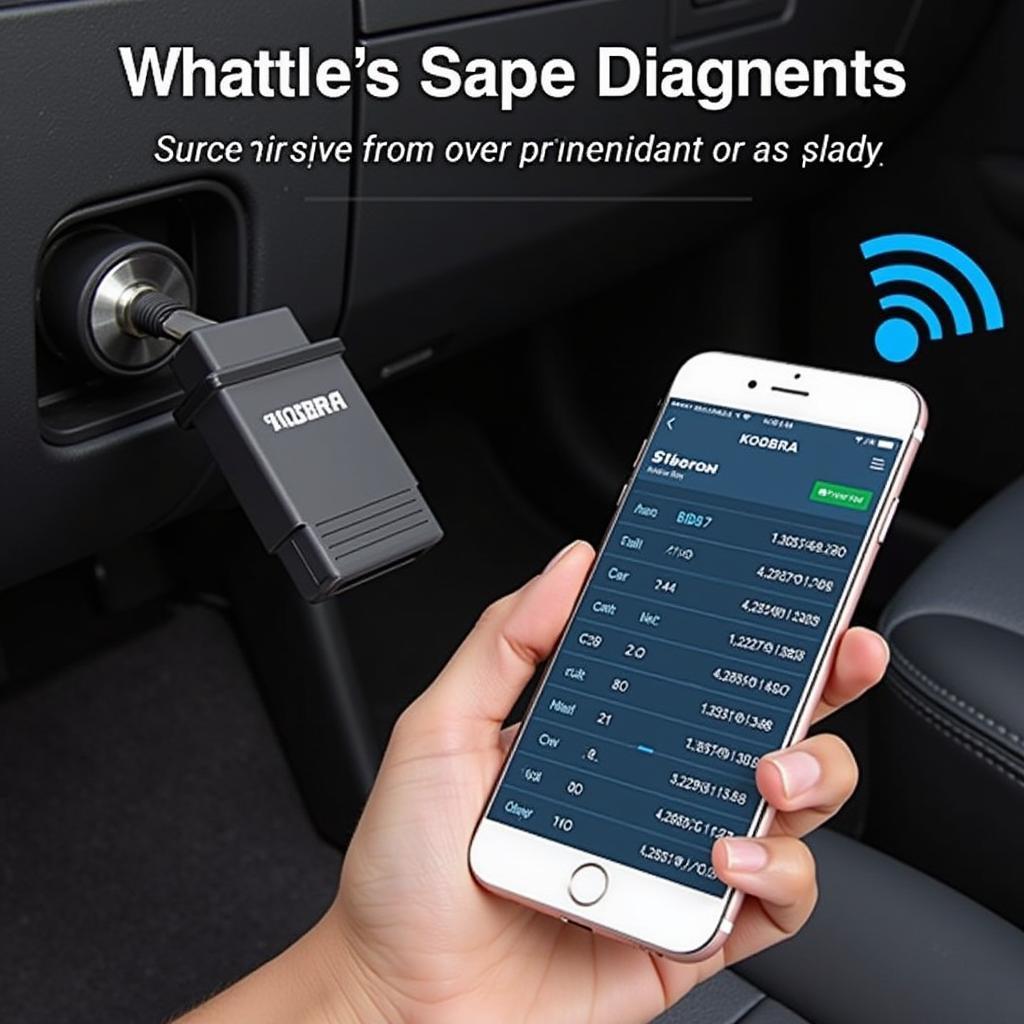 Kobra Wireless OBD2 Scanner Connected to a Smartphone