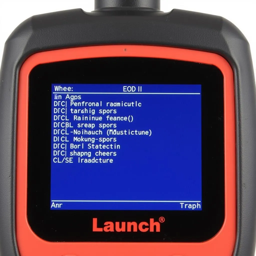 OBD2 Scanner Displaying Diagnostic Codes