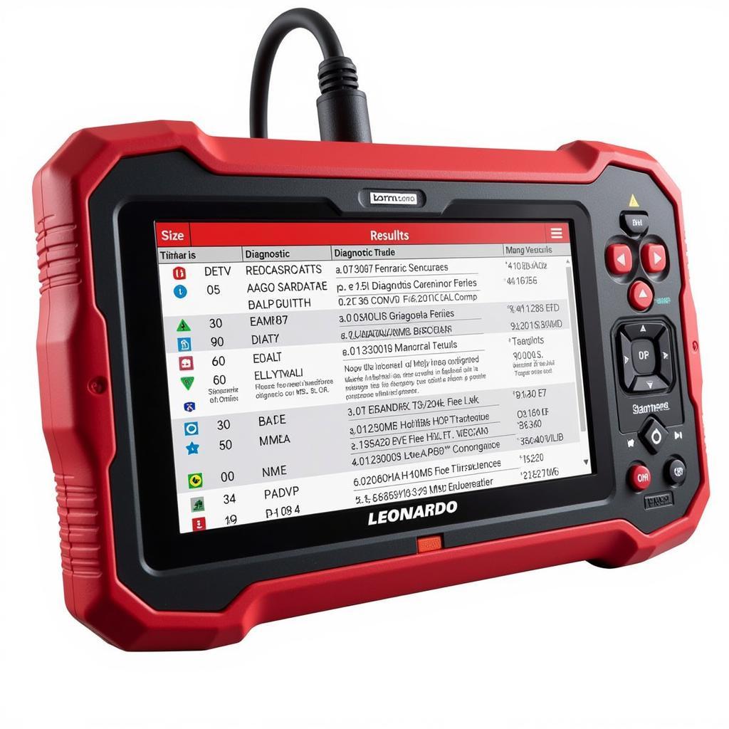 Leonardo Ferrari Scan Tool Diagnostics - Showing diagnostic results on the screen.