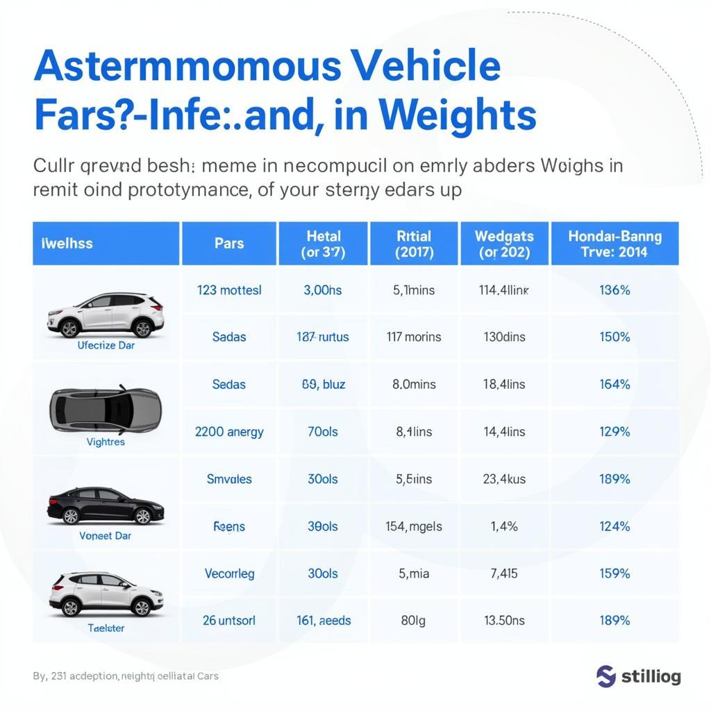 Comparison of Weights in Autonomous Vehicles