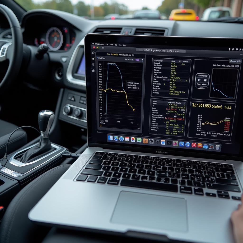 Macbook Connected to Car OBD Port