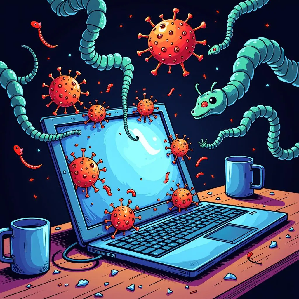 Malware Attack Illustration