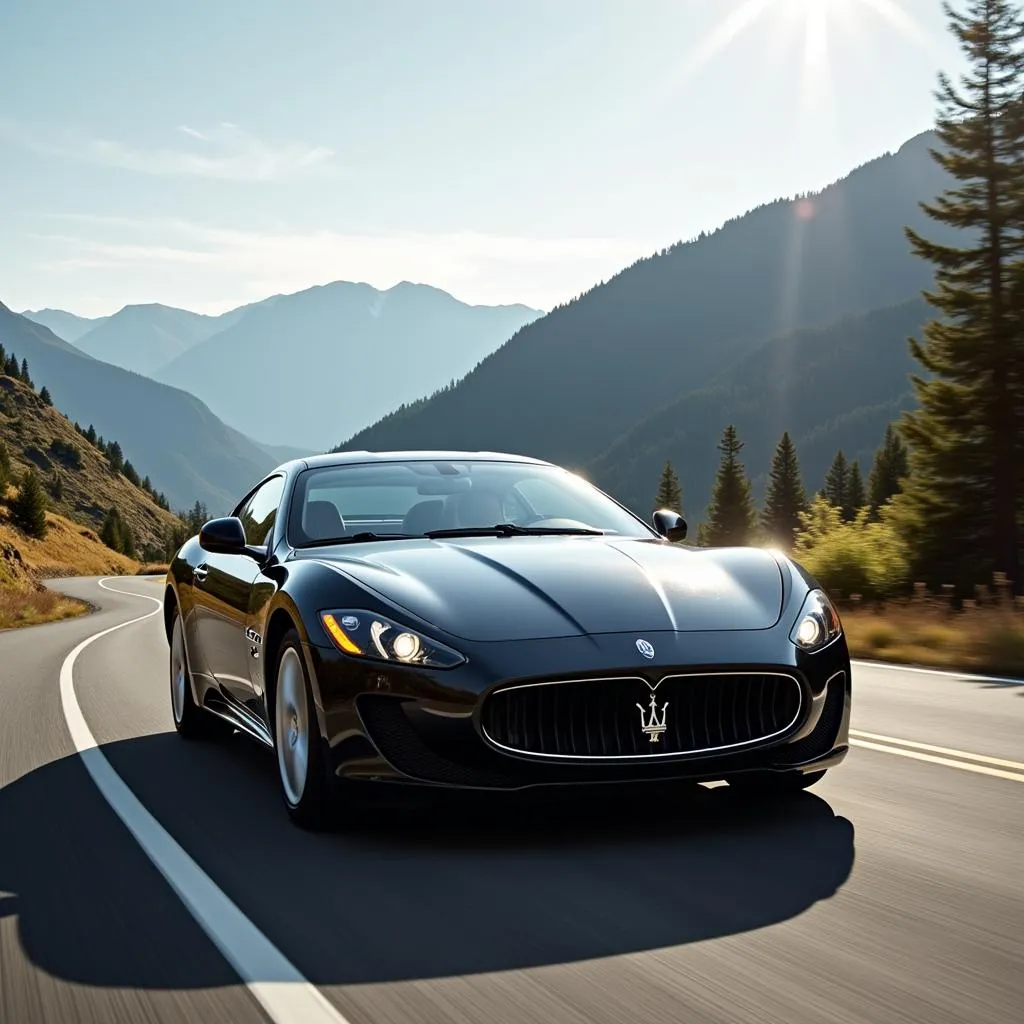 Maserati GranTurismo navigating a winding road