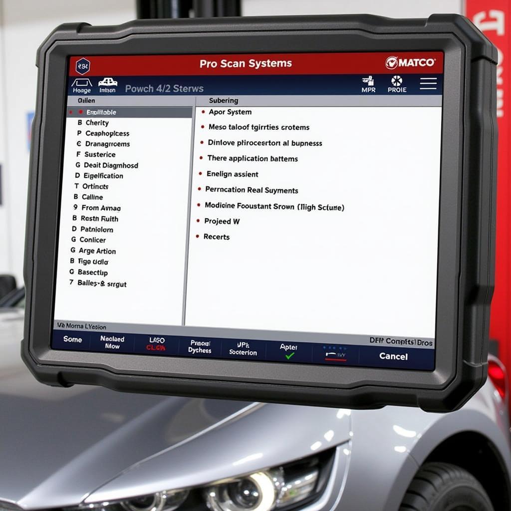 Matco Pro Scan Plus Software Interface