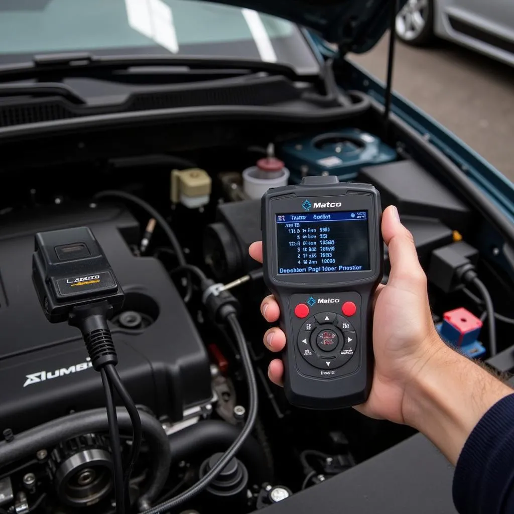 Matco scan tool diagnosing engine problem