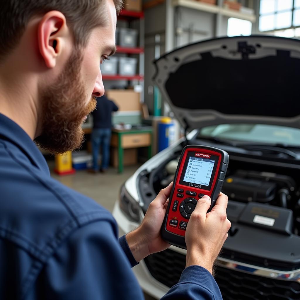 Mechanic Using Craftsman 901655 in Garage