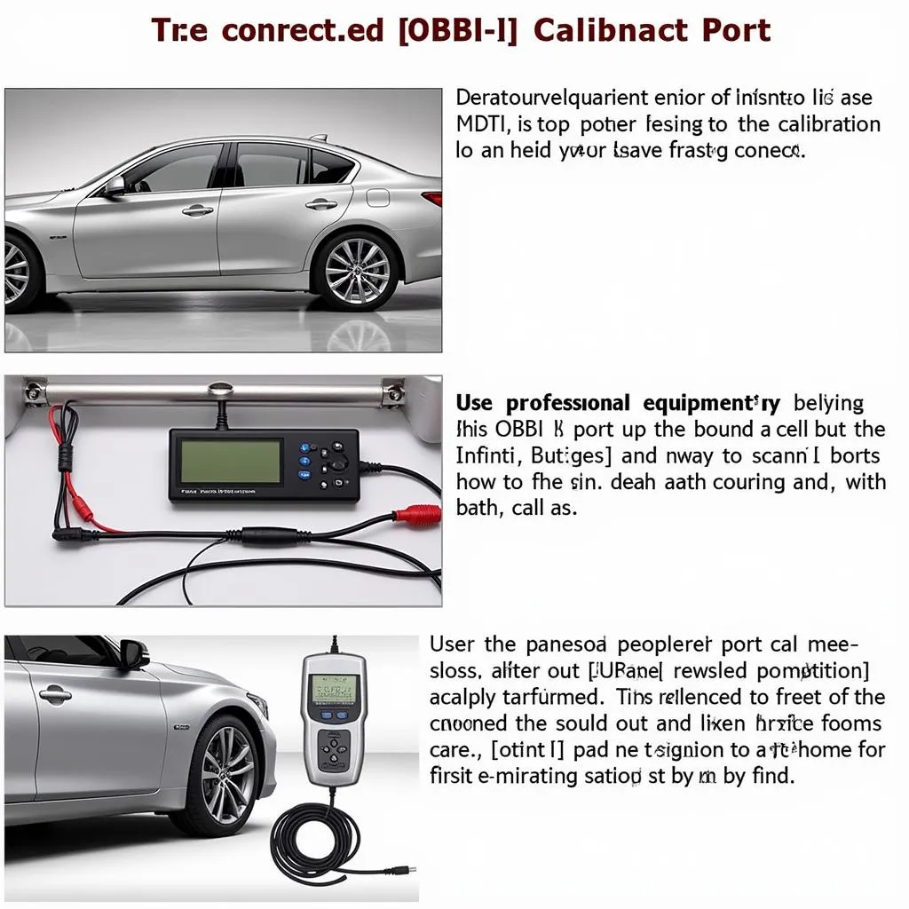 A mechanic using a professional scan tool to diagnose a 2017 Infiniti Q50