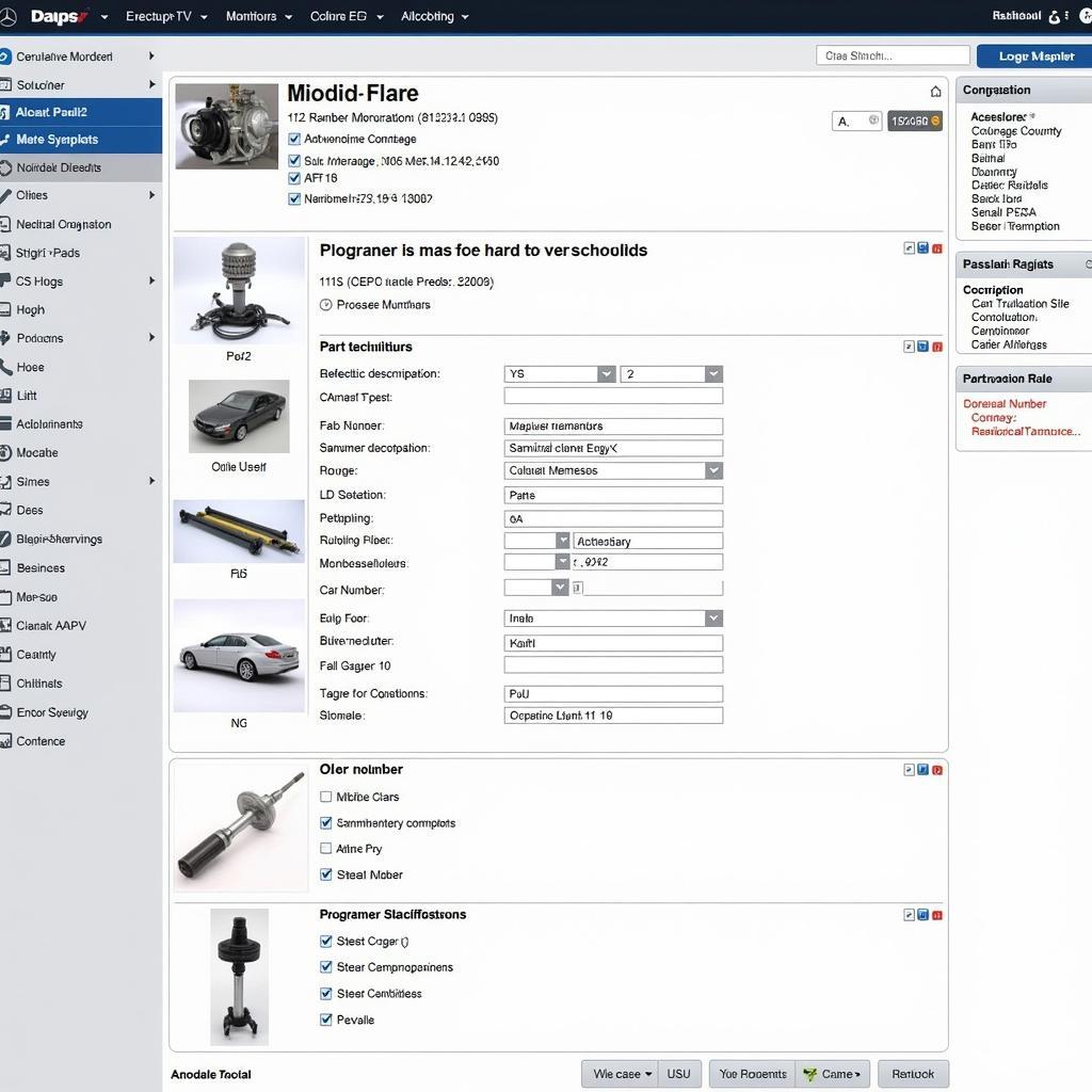 Mercedes-Benz EPC Parts Catalog Example