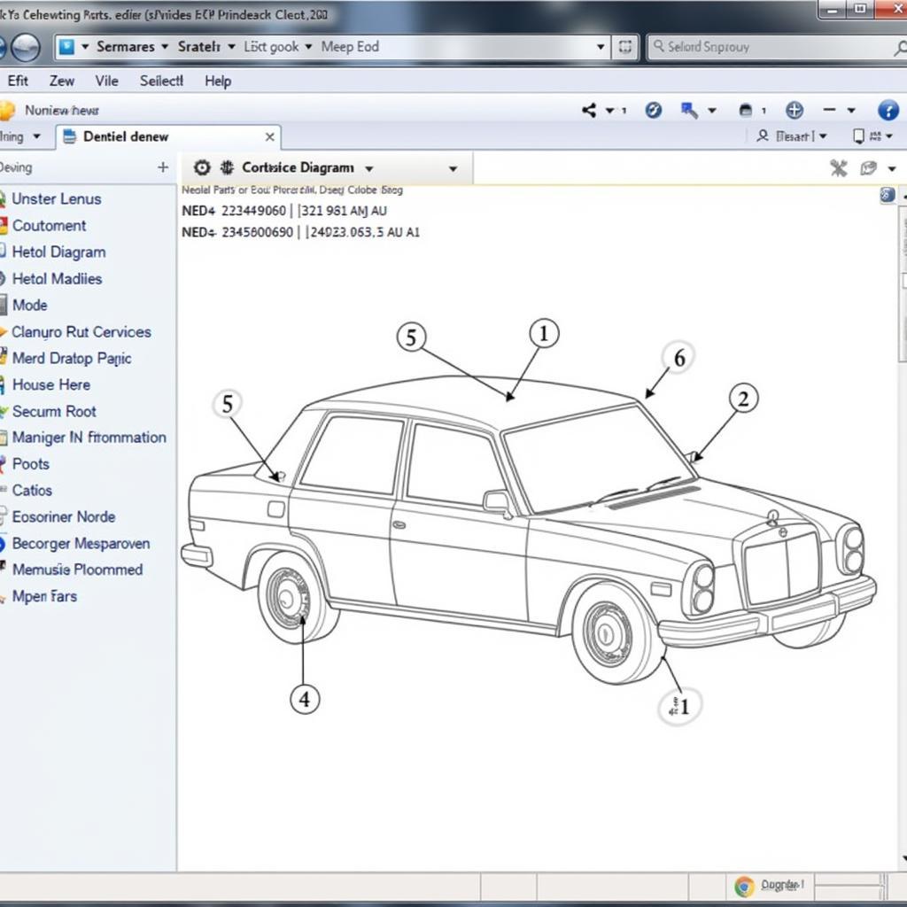 Mercedes EPC Parts Catalog Screenshot