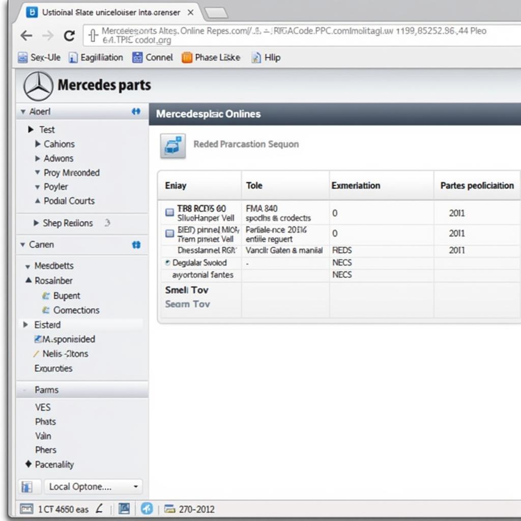 Mercedes Parts EPC Online Screenshot