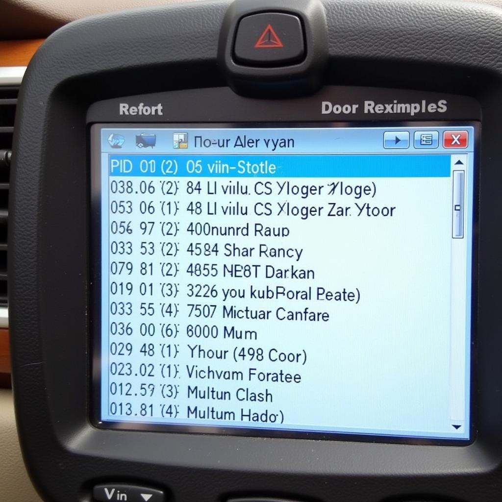 Mercury Mountaineer Door System PIDs Displayed on a Scan Tool