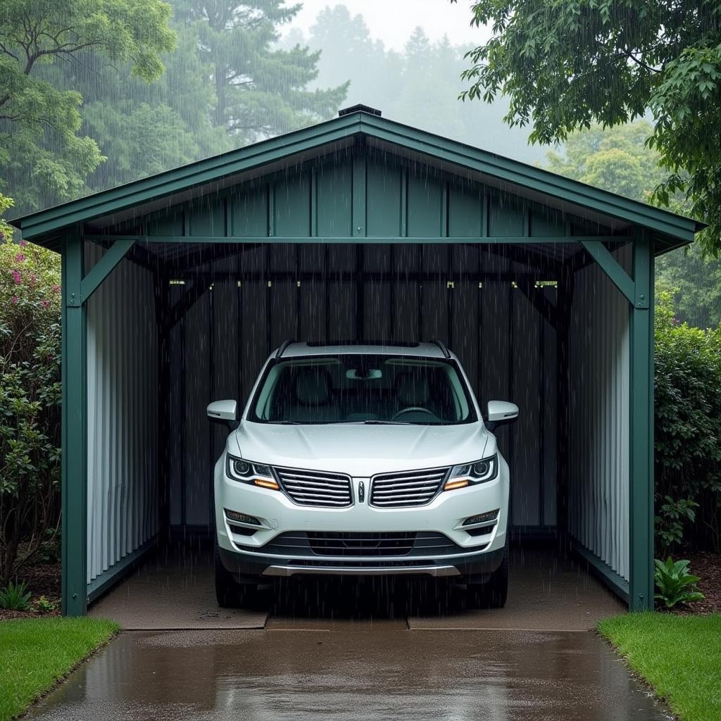 Durable Metal Car Port Withstands Harsh Weather