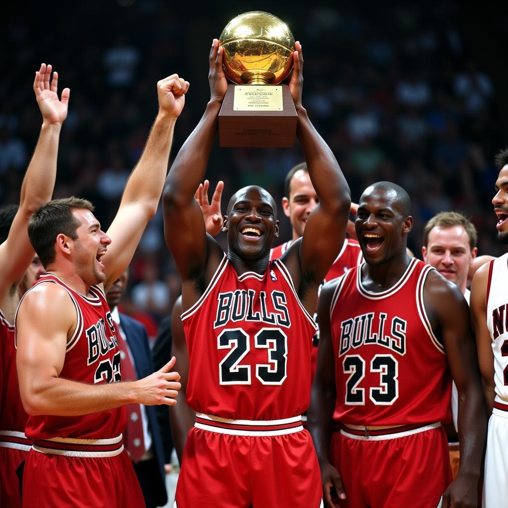 Michael Jordan Championship Celebration