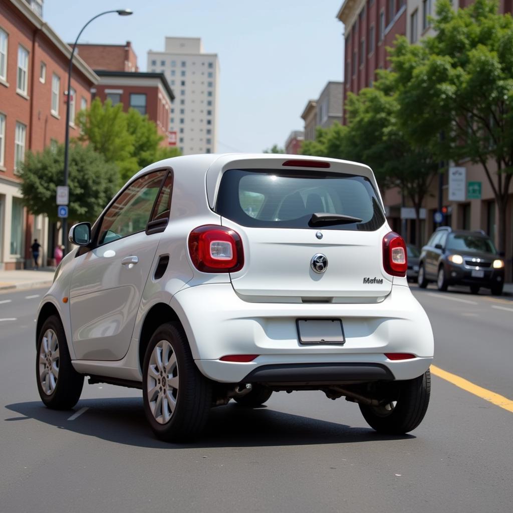 Mini car for adults in a city