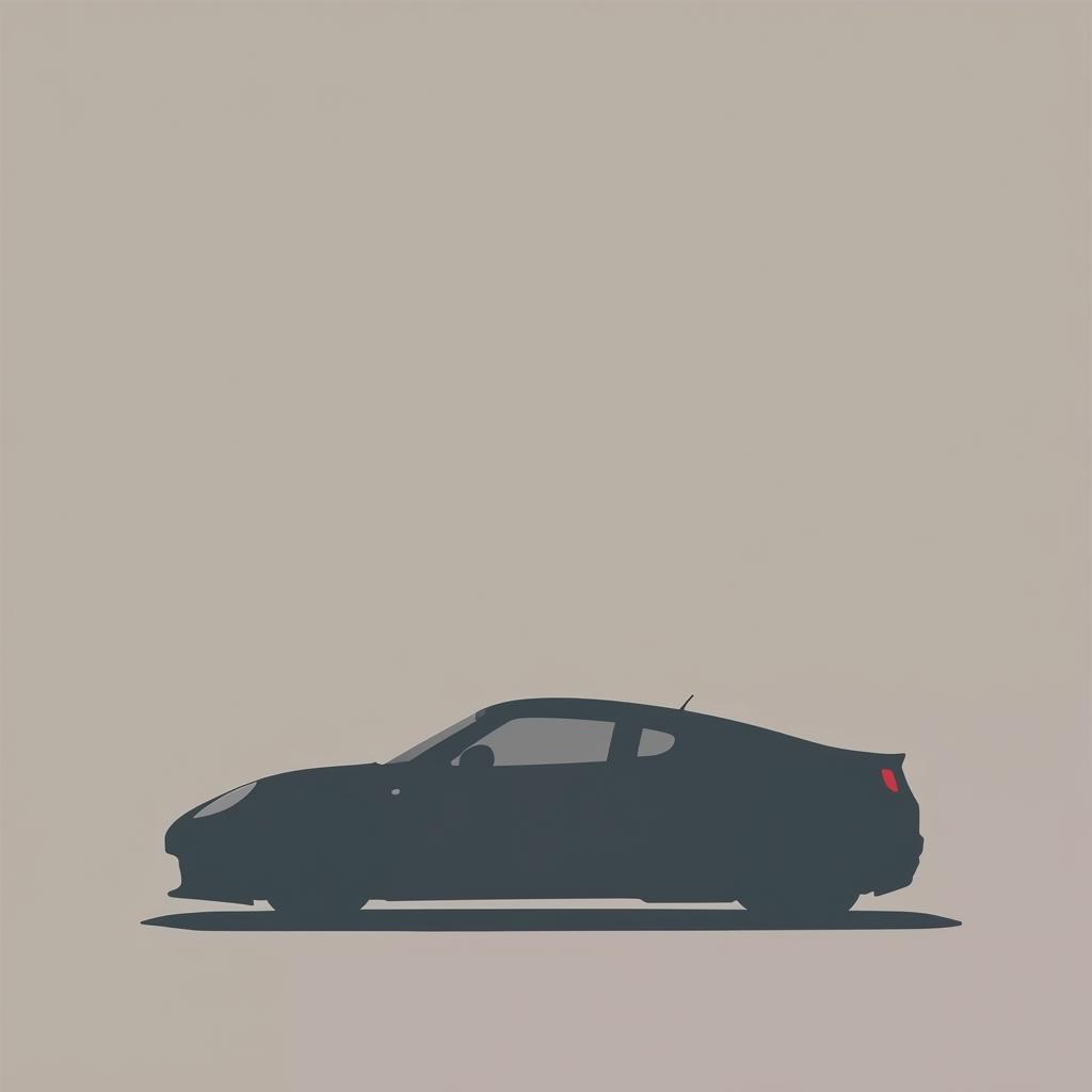 Minimalist Car Wallpaper Design on Smartphone