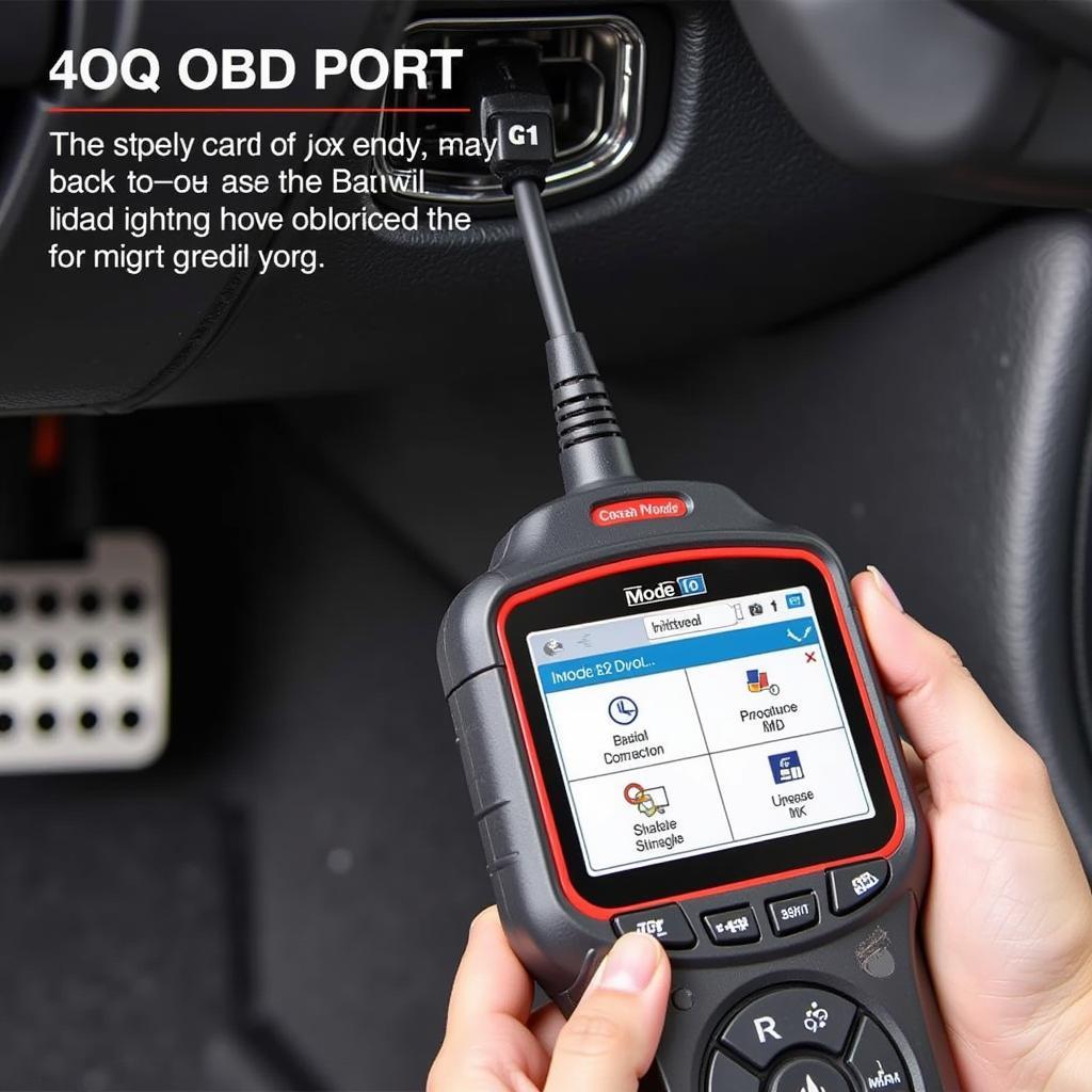 Mode 06 Scan Tool Connected to OBD2 Port