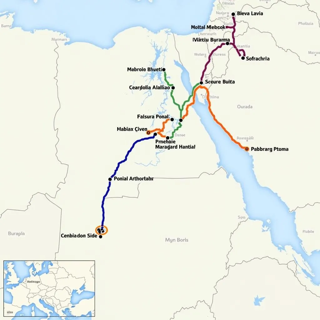 Morocco to Budapest road trip map