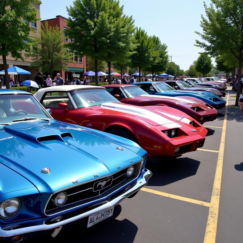 Classic cars on display at the MT Prospect Car Show