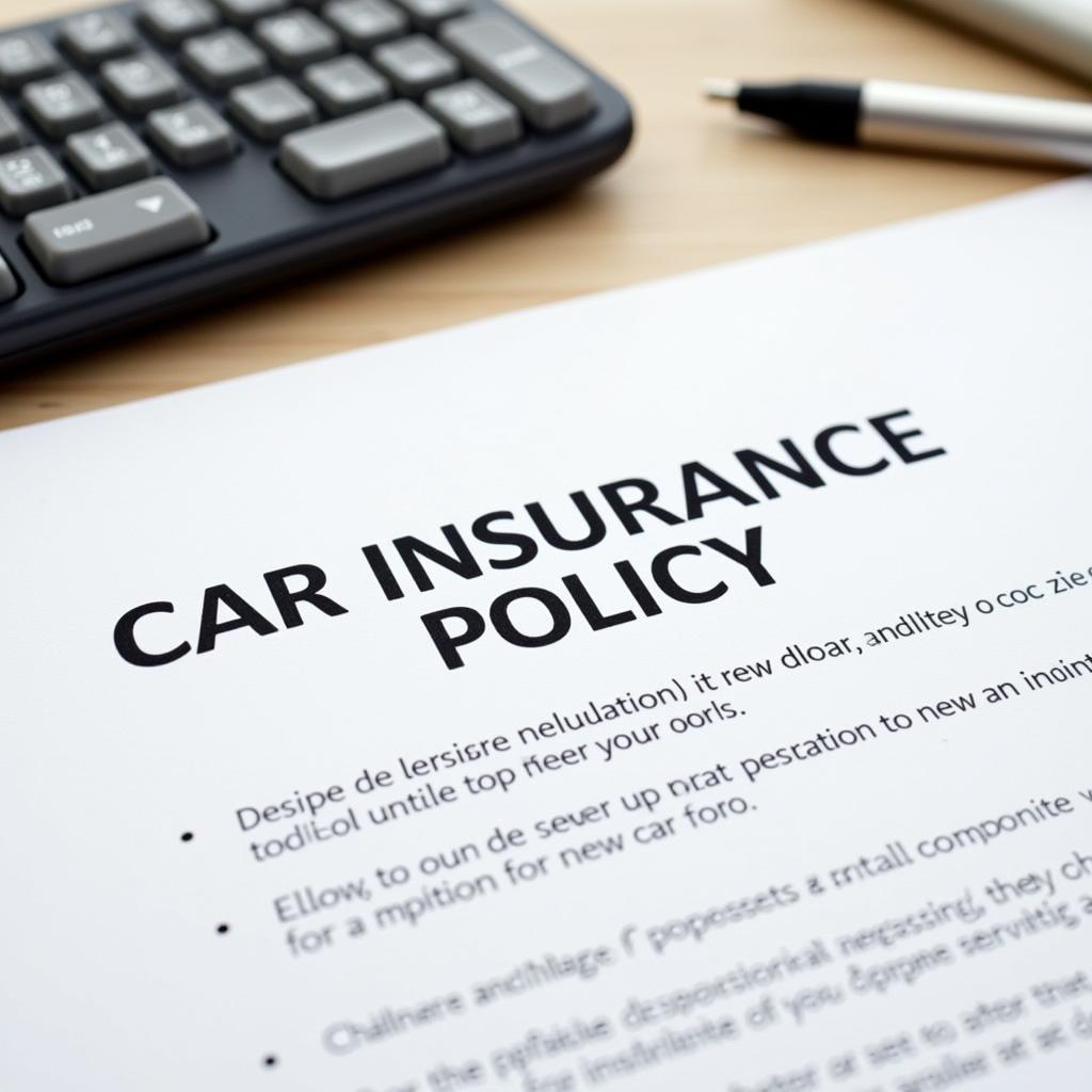 Car insurance policy