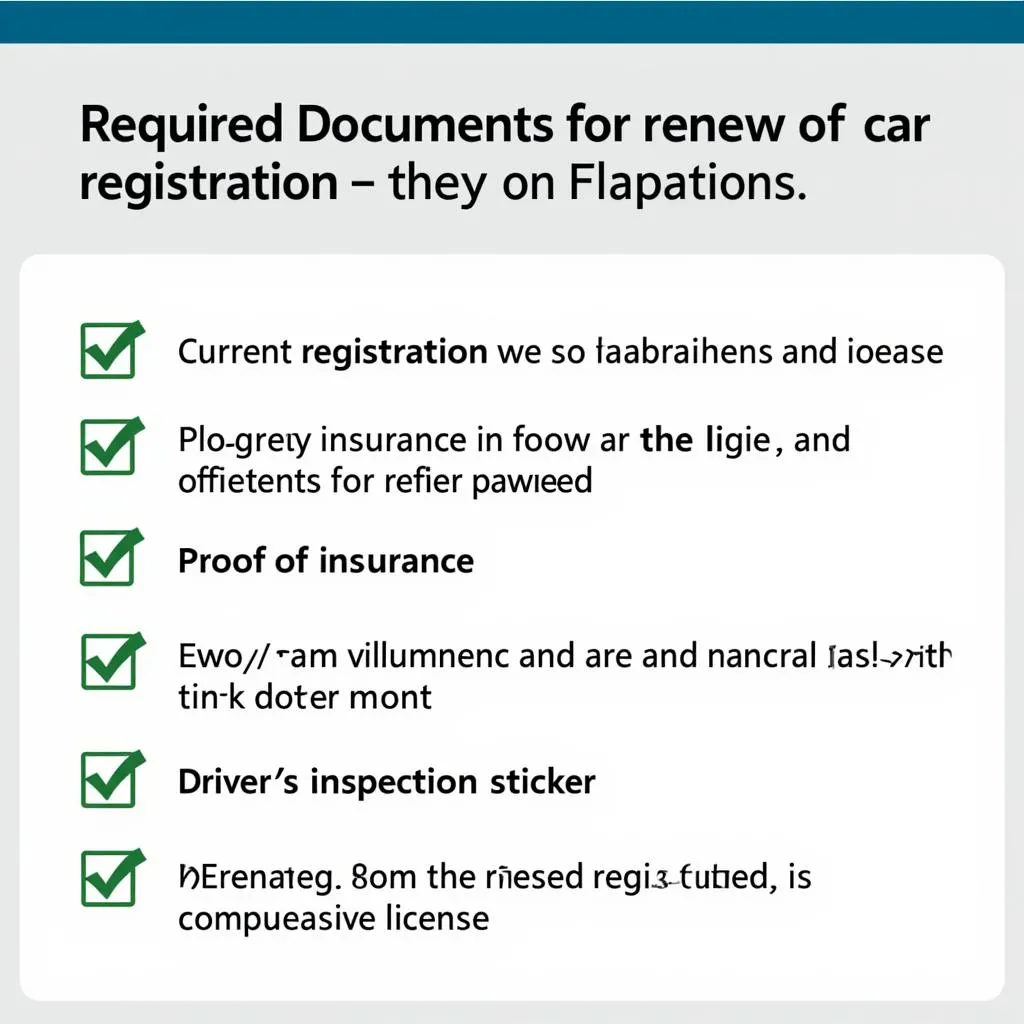 Car Registration Renewal Checklist in New York State