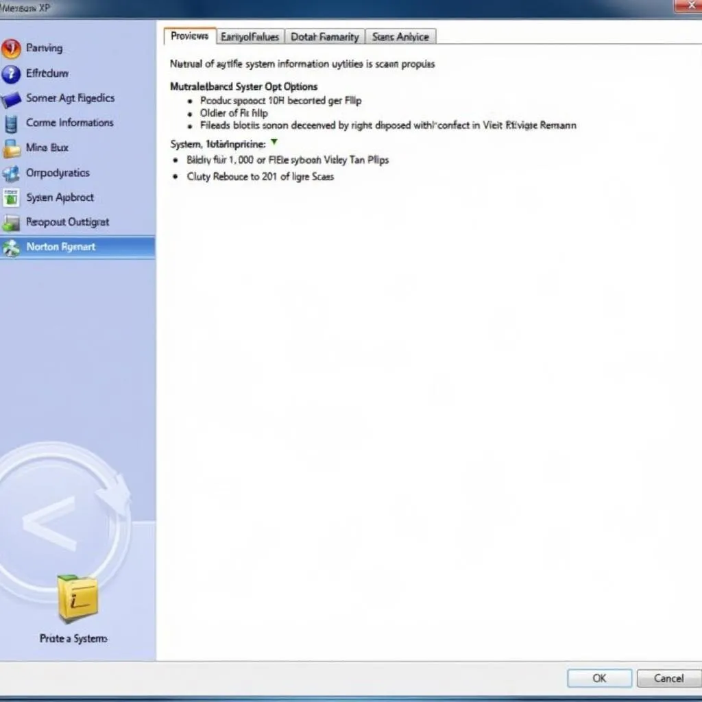 Norton Security Scan interface on Windows XP