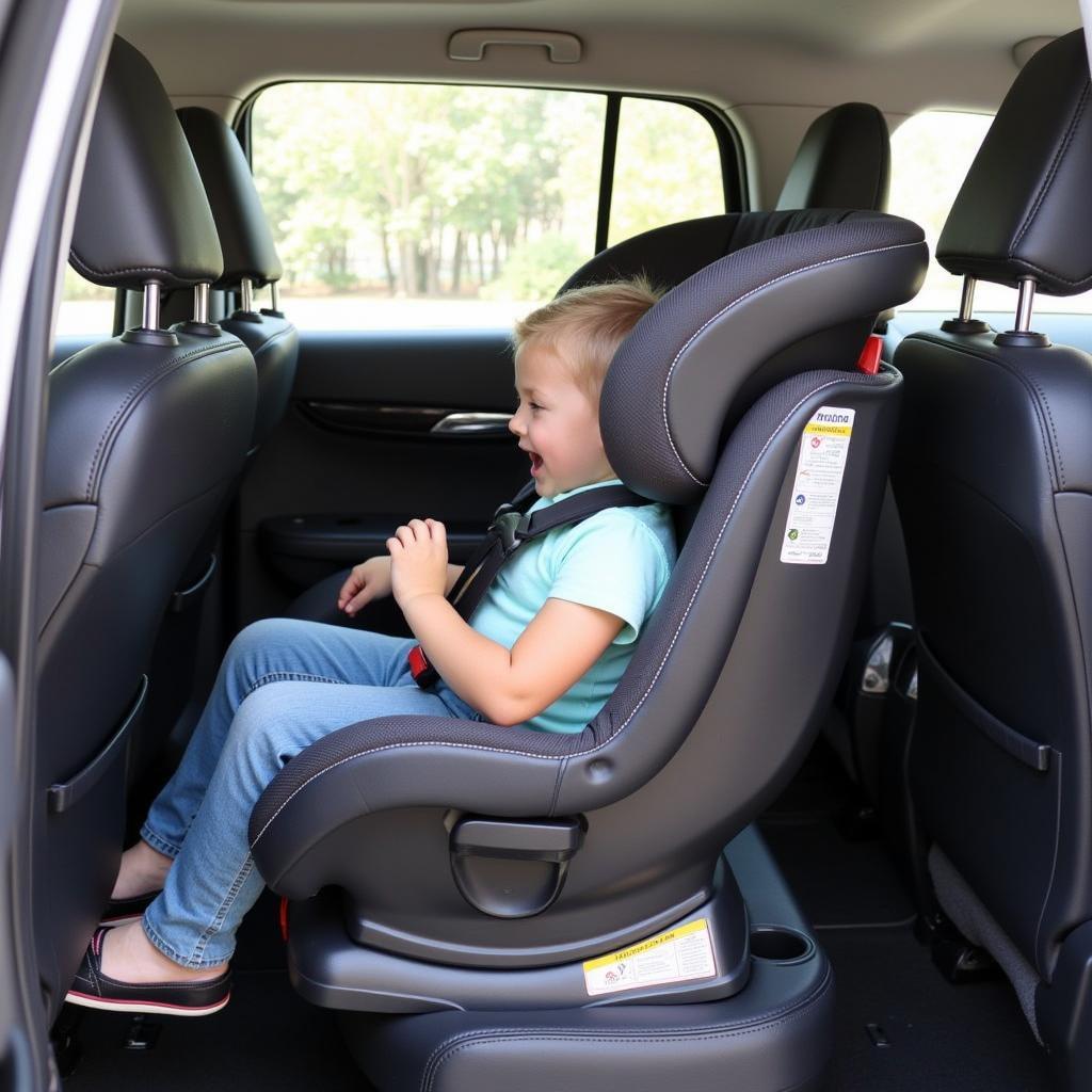 Nuna EXEC car seat installed in a vehicle