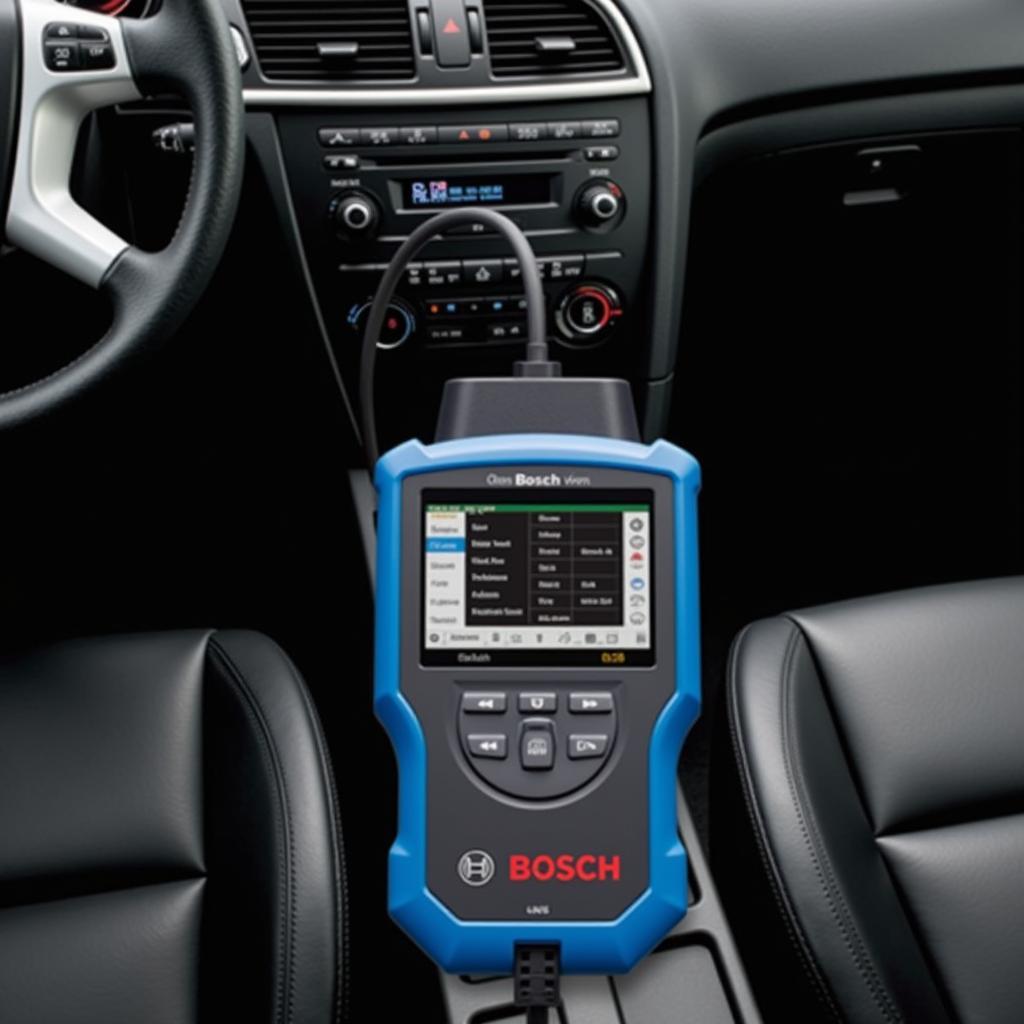 Connecting the Bosch OBD 1100 Scan Tool to a Vehicle's OBD II Port