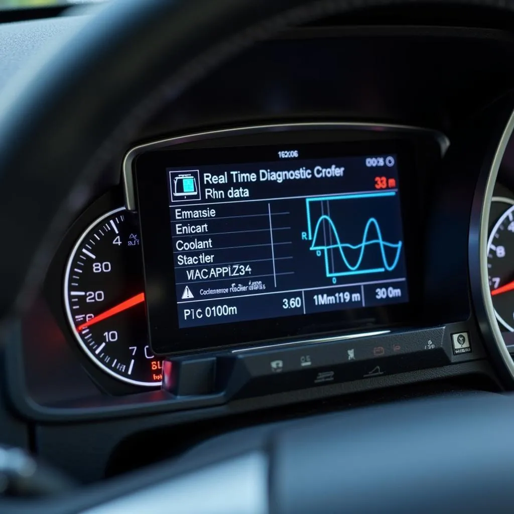 OBD-II Scanner Displaying Real-Time Car Diagnostics