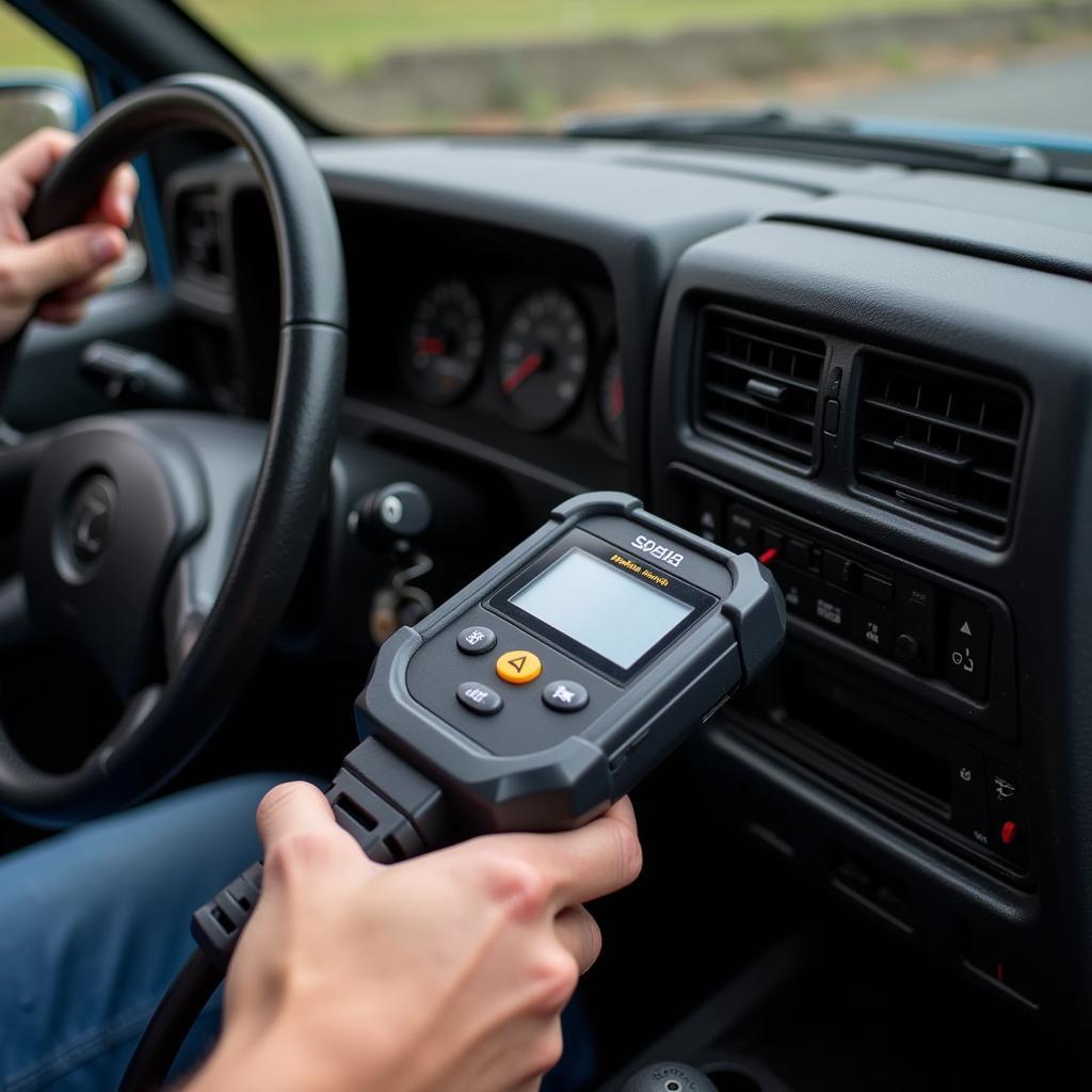 Connecting an OBD1 scan tool to a vehicle's diagnostic port