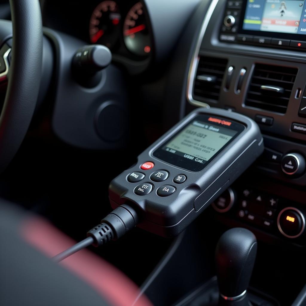 Car Diagnostic Scan Tool Connected